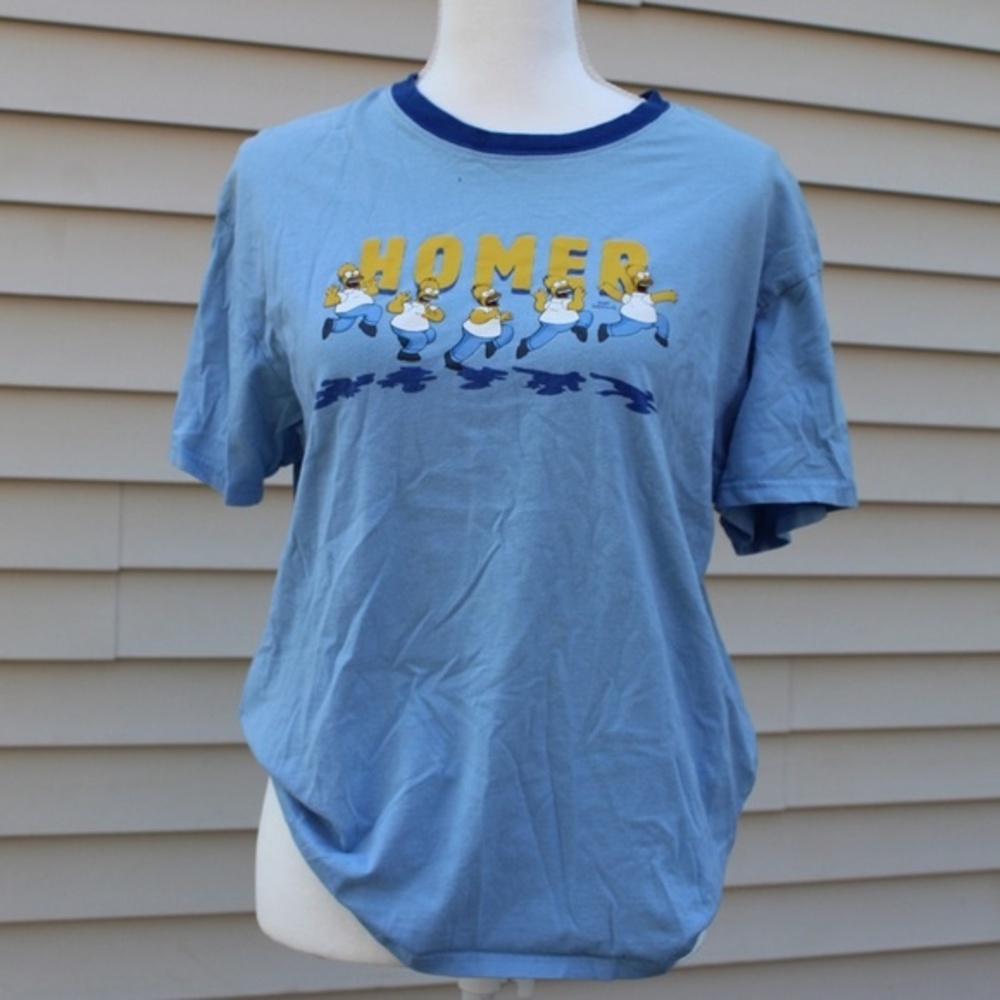 The Simpsons Homer Short Sleeve Blue T-Shirt